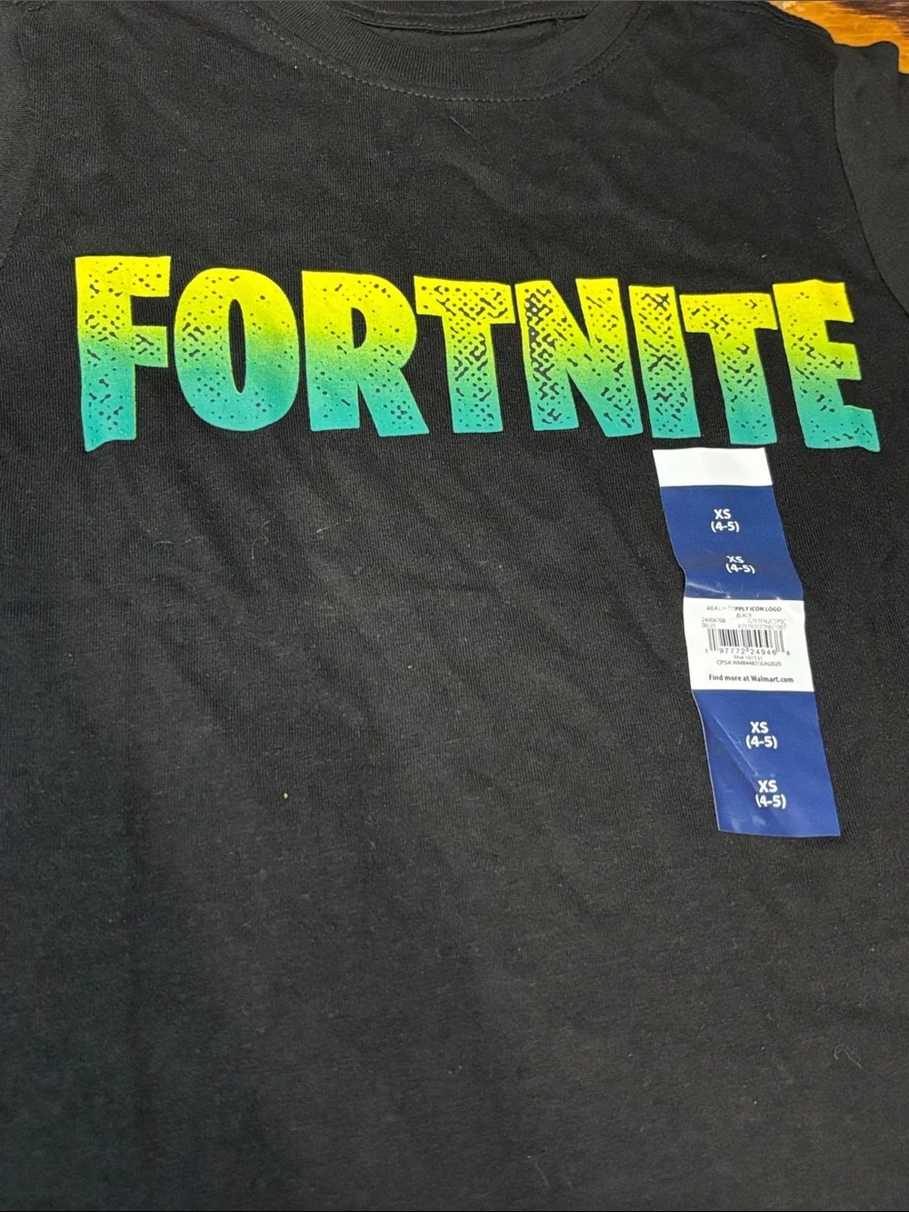Fortnite Boys' Black Graphic Tee Size XS 4/5